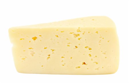 simsearch:400-06919923,k - Piece of cheese isolated on white background Stockbilder - Microstock & Abonnement, Bildnummer: 400-04875666