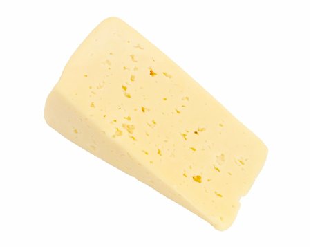 simsearch:400-06919923,k - Piece of cheese isolated on white background Stockbilder - Microstock & Abonnement, Bildnummer: 400-04875669
