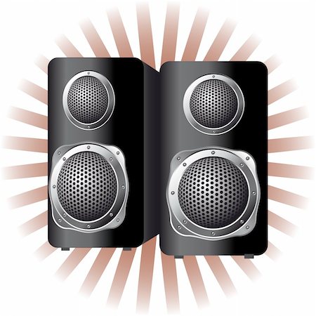 simsearch:400-03961646,k - Acoustic system vertically. Vector Illustration isolated on white Photographie de stock - Aubaine LD & Abonnement, Code: 400-04875908