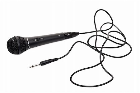 simsearch:400-04278068,k - Black microphone with cable Stock Photo - Budget Royalty-Free & Subscription, Code: 400-04876053