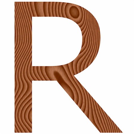 simsearch:400-05337894,k - Wooden letter R isolated in white Stock Photo - Budget Royalty-Free & Subscription, Code: 400-04876536