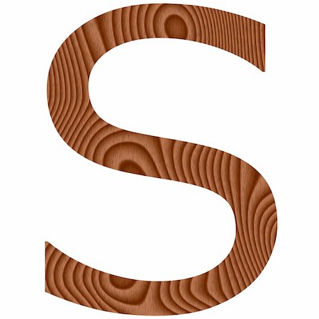 simsearch:400-05337894,k - Wooden letter S isolated in white Stock Photo - Budget Royalty-Free & Subscription, Code: 400-04876537