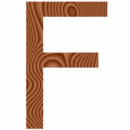 simsearch:400-05337894,k - Wooden letter F isolated in white Stock Photo - Budget Royalty-Free & Subscription, Code: 400-04876532