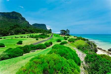 Golf Course on the coast of Lord Howe Island Stock Photo - Budget Royalty-Free & Subscription, Code: 400-04876806