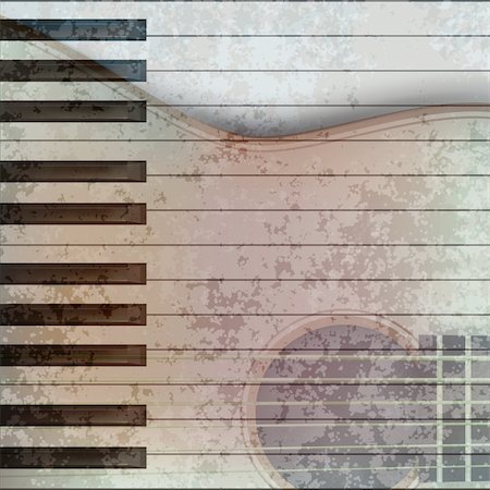 simsearch:400-04767338,k - abstract music grunge background with acoustic guitar and piano Stockbilder - Microstock & Abonnement, Bildnummer: 400-04876835