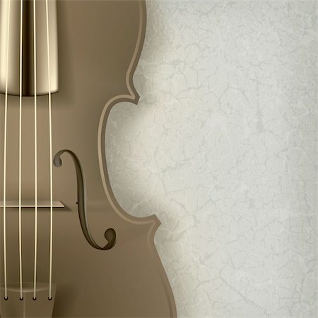 abstract music background with violin on grey Stock Photo - Budget Royalty-Free & Subscription, Code: 400-04876832