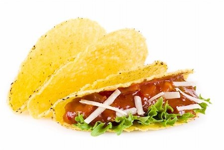 simsearch:400-04414212,k - Mexican tacos isolated over white background Fotografie stock - Microstock e Abbonamento, Codice: 400-04877170