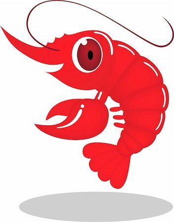 shrimp icon - Vector prawn cartoon Stock Photo - Budget Royalty-Free & Subscription, Code: 400-04877770