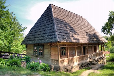 old wooden house, a museum Uzhhorod. Ukraine Stock Photo - Budget Royalty-Free & Subscription, Code: 400-04878227