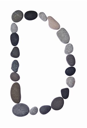 collection of letters of sea stones close-up isolated on white background Stock Photo - Budget Royalty-Free & Subscription, Code: 400-04878241
