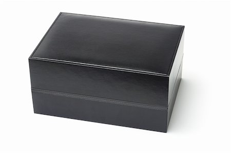 plain rectangular box - Black jewelry box isolated on white background Stock Photo - Budget Royalty-Free & Subscription, Code: 400-04878332