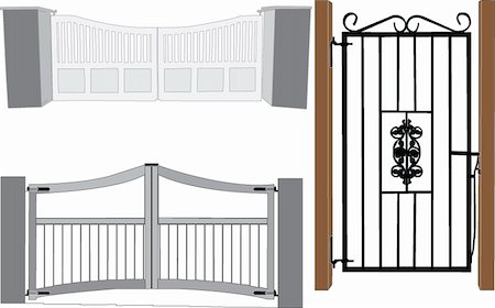 gates collection - vector Stock Photo - Budget Royalty-Free & Subscription, Code: 400-04879014