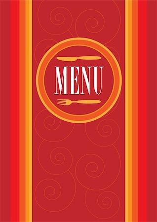 simsearch:400-04393497,k - Menu Card Design - Menu Sign and Cutlery Icon on Retro Background Stock Photo - Budget Royalty-Free & Subscription, Code: 400-04879048