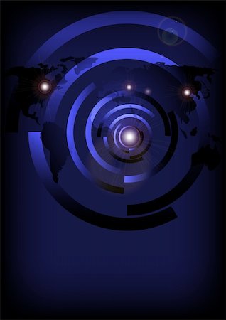 Abstract Background - Map of World on Dark Blue Background With Copyspace Stock Photo - Budget Royalty-Free & Subscription, Code: 400-04879065