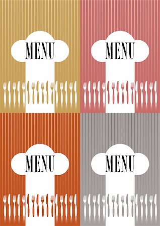simsearch:400-04393497,k - Menu Card Background - Cutlery and Menu Sign in Different Colors Stock Photo - Budget Royalty-Free & Subscription, Code: 400-04879089
