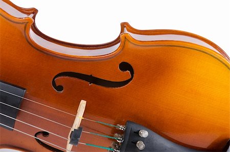 simsearch:400-04794644,k - Violin close up isolated on white background. Photographie de stock - Aubaine LD & Abonnement, Code: 400-04879111