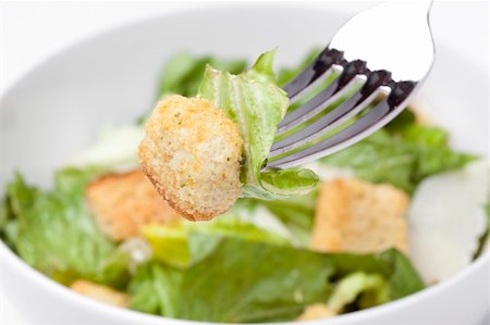 A green salad with croutons and cheese Stock Photo - Budget Royalty-Free & Subscription, Code: 400-04879196