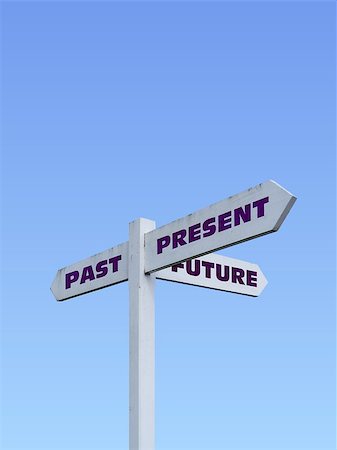 symbol present - Signpost with past, present and future text, isolated on a blue gradient background Stock Photo - Budget Royalty-Free & Subscription, Code: 400-04879730