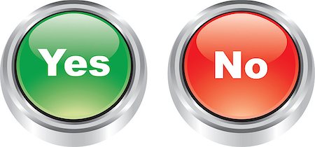 Nice set of glossy icons of positive and negative buttons Foto de stock - Super Valor sin royalties y Suscripción, Código: 400-04879859