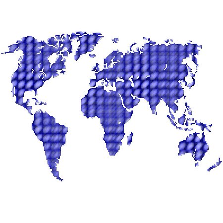 simsearch:400-05342833,k - Detailed vector map of the world in an abstract style Stock Photo - Budget Royalty-Free & Subscription, Code: 400-04879890