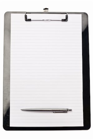 simsearch:400-04085316,k - Pen at the bottom of note pad on a white background Stock Photo - Budget Royalty-Free & Subscription, Code: 400-04870115