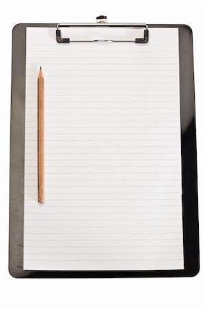 simsearch:400-04663106,k - Pencil on the left of note pad on a white background Stock Photo - Budget Royalty-Free & Subscription, Code: 400-04870112