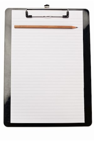 simsearch:400-04085316,k - Pencil on the top of note pad on a white background Stock Photo - Budget Royalty-Free & Subscription, Code: 400-04870113