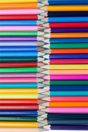 simsearch:400-04870193,k - Color pencils on their own background Stock Photo - Budget Royalty-Free & Subscription, Code: 400-04870190