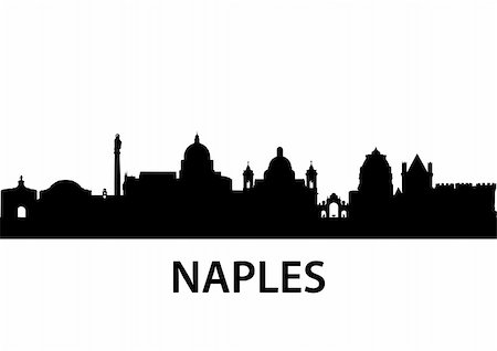 detailed illustration of Naples, Italy Foto de stock - Royalty-Free Super Valor e Assinatura, Número: 400-04870470