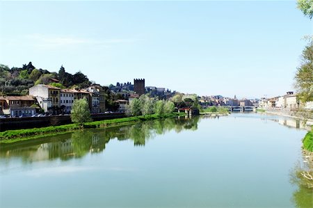 Beautiful panoramic view of old city - Florence, Italy Stock Photo - Budget Royalty-Free & Subscription, Code: 400-04870967