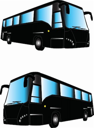driver bus - bus illustration collection - vector Stock Photo - Budget Royalty-Free & Subscription, Code: 400-04871947