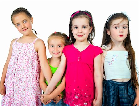 simsearch:400-05352235,k - Cute little girls isolated on white background Photographie de stock - Aubaine LD & Abonnement, Code: 400-04872043