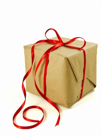 Gift box isolated on a white background Fotografie stock - Microstock e Abbonamento, Codice: 400-04872165