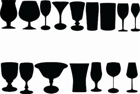 simsearch:670-03734256,k - glasses collection - vector Photographie de stock - Aubaine LD & Abonnement, Code: 400-04872317