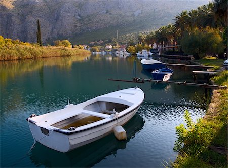 Boats on Ombla river ( Rieka Dubrovnik) near Komolac town in Croatia Stock Photo - Budget Royalty-Free & Subscription, Code: 400-04872669