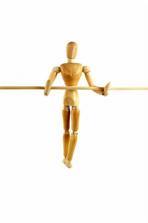 A Manikin waling a tightrope Stock Photo - Budget Royalty-Free & Subscription, Code: 400-04872930