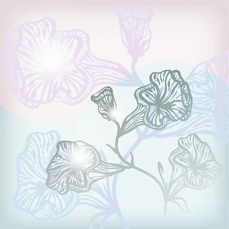 simsearch:400-04843790,k - vector  background with abstract flowers, gradient, mesh, eps10 Stock Photo - Budget Royalty-Free & Subscription, Code: 400-04873166