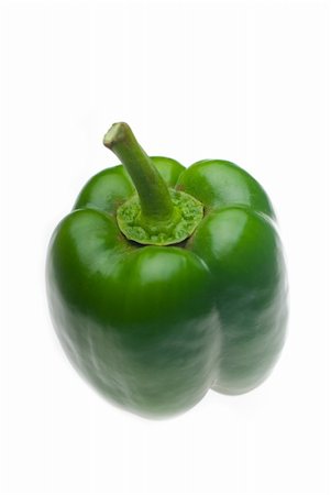 simsearch:400-06092107,k - fresh green bell pepper isolated over white background Fotografie stock - Microstock e Abbonamento, Codice: 400-04873223