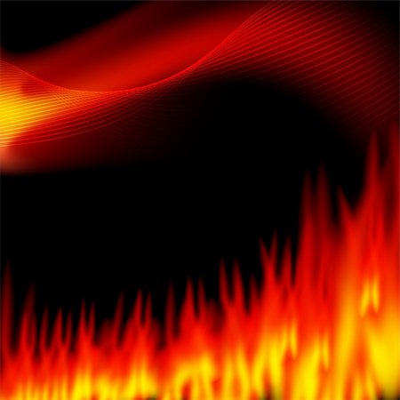fire energy clipart - An image of a fiery flame sun on a black background. Stock Photo - Budget Royalty-Free & Subscription, Code: 400-04873302