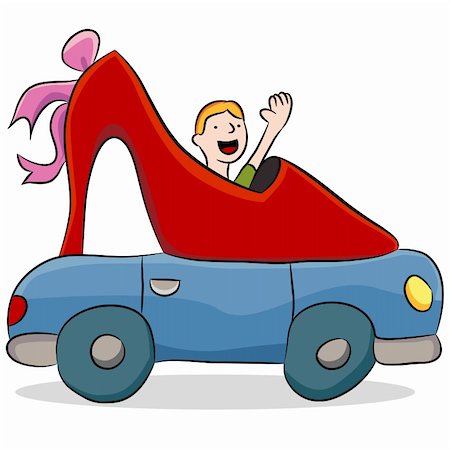 An image of a shoe repair car shaped like a high heel. Stock Photo - Budget Royalty-Free & Subscription, Code: 400-04873387