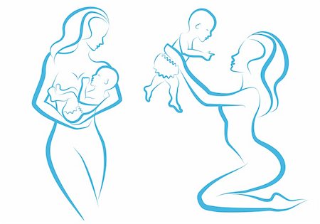 simsearch:400-09096059,k - mother holding baby, vector illustration Photographie de stock - Aubaine LD & Abonnement, Code: 400-04873417