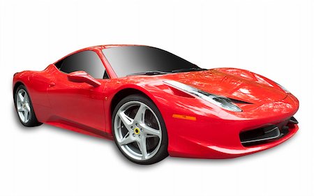 Sportscar in red made in Italy,isolated with shadow and clipping path Foto de stock - Super Valor sin royalties y Suscripción, Código: 400-04873775