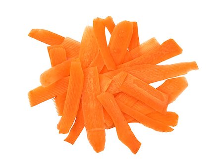 simsearch:632-03754635,k - Chopped carrot for cooking isolated on white Stock Photo - Budget Royalty-Free & Subscription, Code: 400-04884840