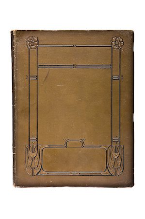 Very old cover book (1880's), isolated on white Foto de stock - Super Valor sin royalties y Suscripción, Código: 400-04885604