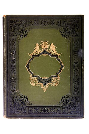 Very old cover book (early 1900's), isolated on white Foto de stock - Super Valor sin royalties y Suscripción, Código: 400-04885602