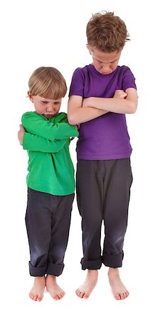 Two very angry boys against white background Stock Photo - Budget Royalty-Free & Subscription, Code: 400-04885841