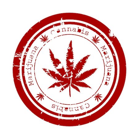 rastafarian - Red stamp with marijuana leaf Stock Photo - Budget Royalty-Free & Subscription, Code: 400-04885972