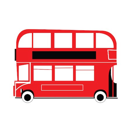 decker - illustration of british red double decker bus Stock Photo - Budget Royalty-Free & Subscription, Code: 400-04886075