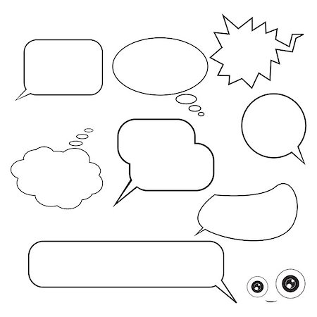 set of speech bubbles on white background Stock Photo - Budget Royalty-Free & Subscription, Code: 400-04886090