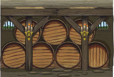 An old wine barrels of a traditional wine producer Stock Photo - Budget Royalty-Free & Subscription, Code: 400-04886186